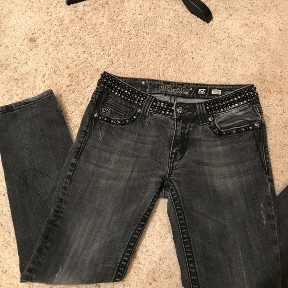 black jeans with rhinestones